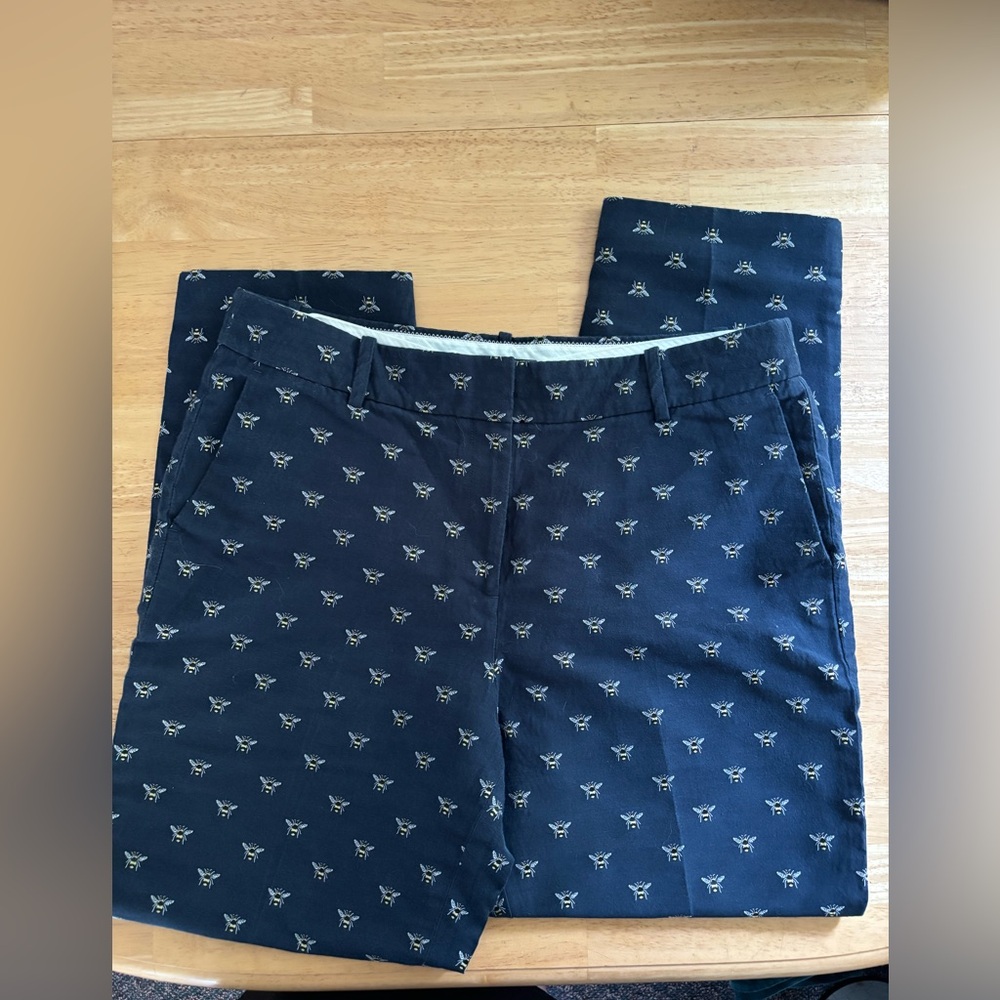 J. Crew Teddy Pants in Bee Print TALL size